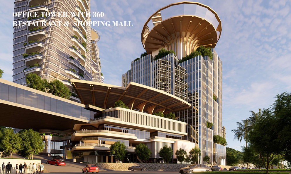 qifd office and shopping mall concept